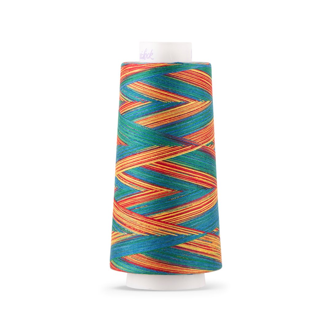 Swirls Variegated Rainbow  All Purpose Polyester 50wt Serger Thread - 3000 yards each - Rainbow Swirl