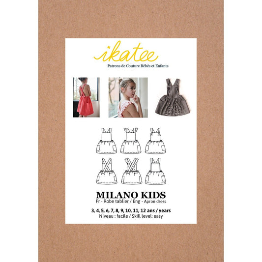 Ikatee - MILANO Dress Kids 3-12Y - Paper sewing pattern