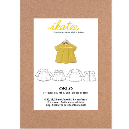 Ikatee - OSLO Shirt & Dress - Baby 6M-4Y - Paper Sewing Pattern