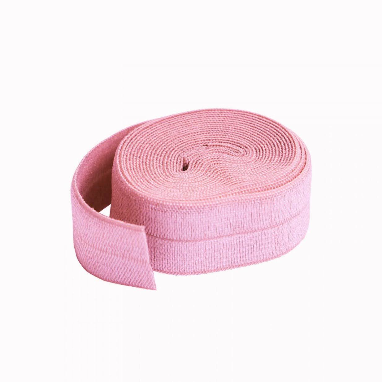 3/4" (20mm) Fold Over Elastic FOE - Pink