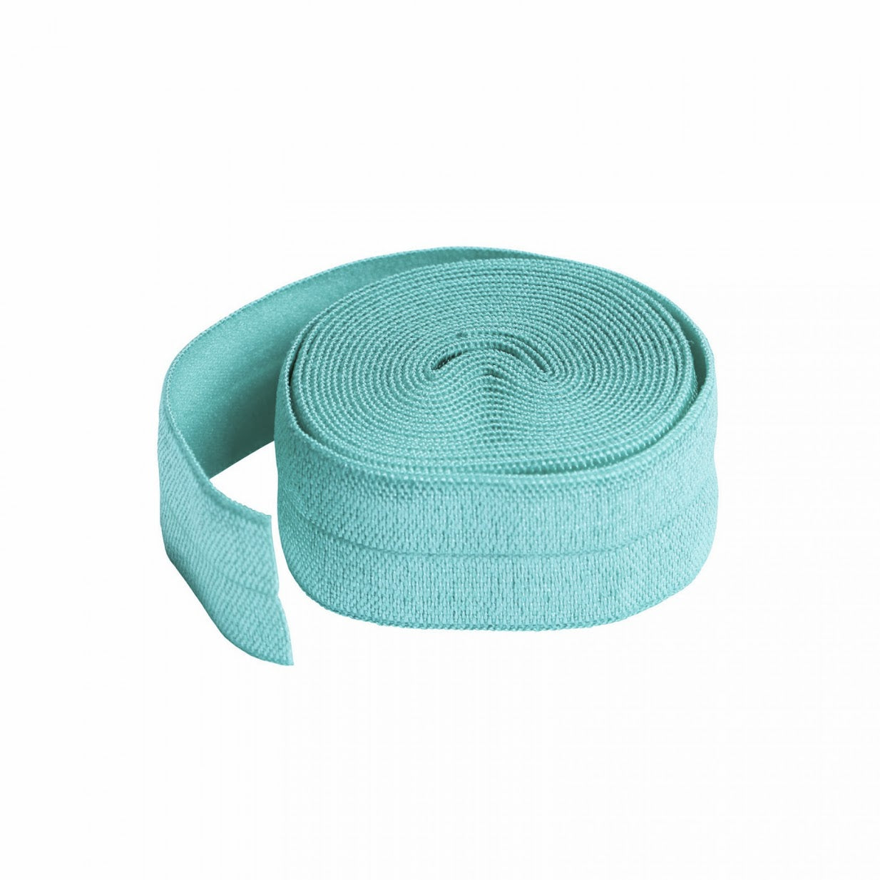 3/4" (20mm) Fold Over Elastic FOE - Aqua - Turquoise - By The Yard