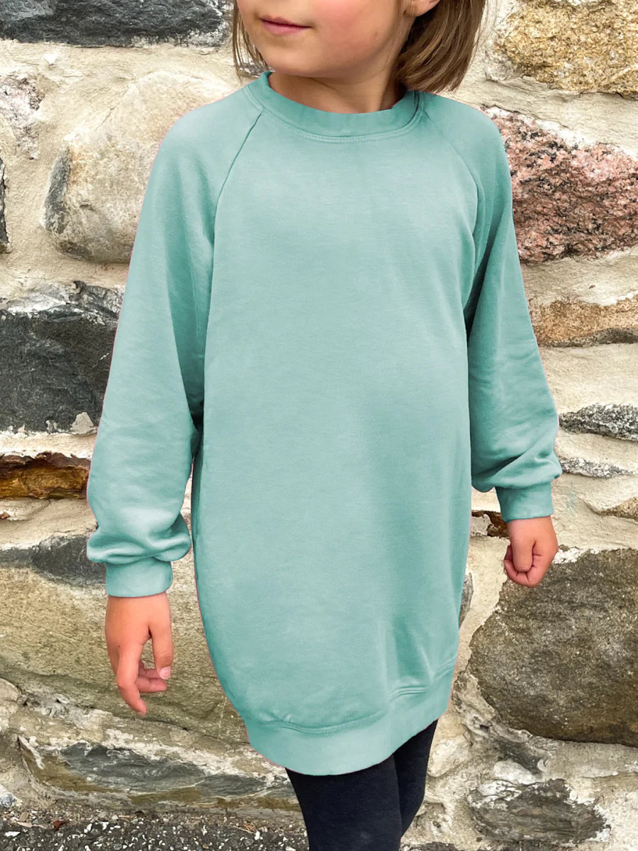 Bamboo Stretch Sweater Fleece Knit - Beryl Green - Deadstock - 350gsm