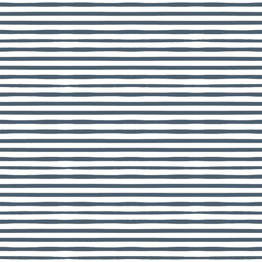 Country Roads - Horizontal Stripes - Navy Blue