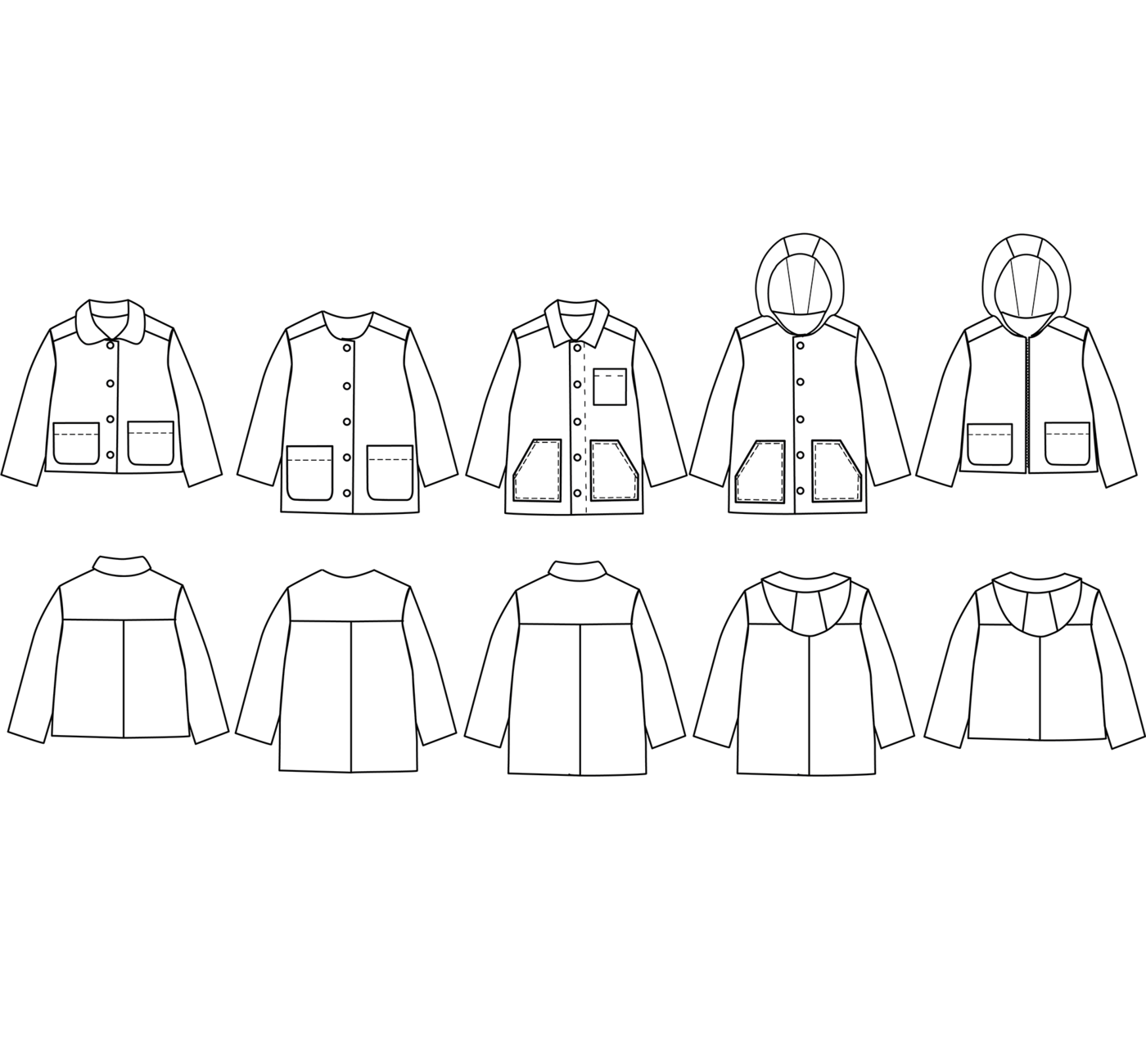 Ikatee - SAM - parka, jacket - Babies and Kids 6m/4y - Paper Sewing Pattern