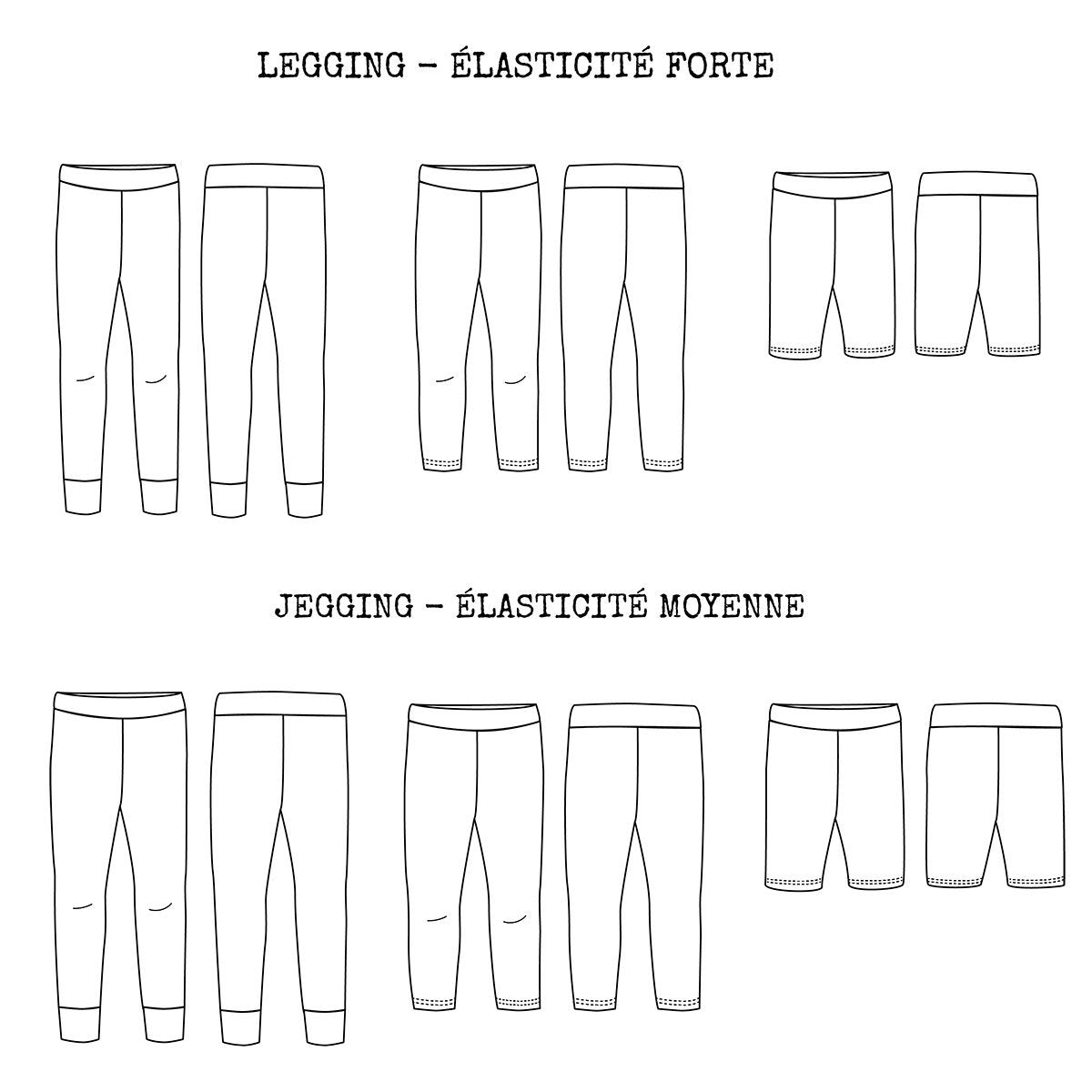 Ikatee - SEATTLE Kids Legging Jegging - 3-12Y - Paper Sewing Pattern