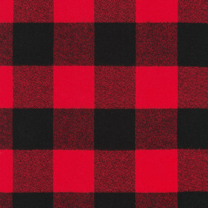 Mammoth Flannel Fabric - Large Red Square Buffalo Plaid