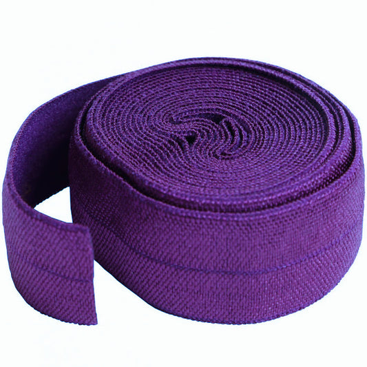 20mm (3/4") Fold Over Elastic FOE - Purple