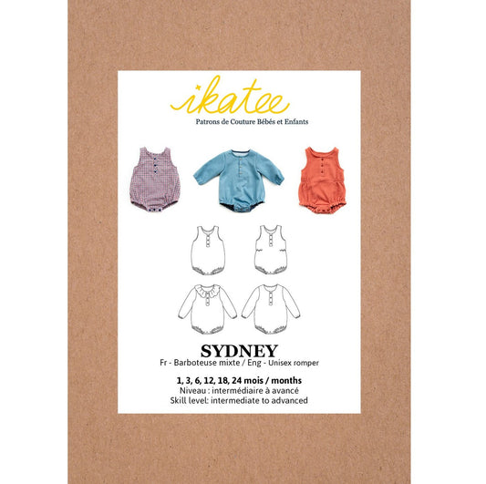 Ikatee - SYDNEY romper - Baby 1M/24M - Paper Sewing Pattern