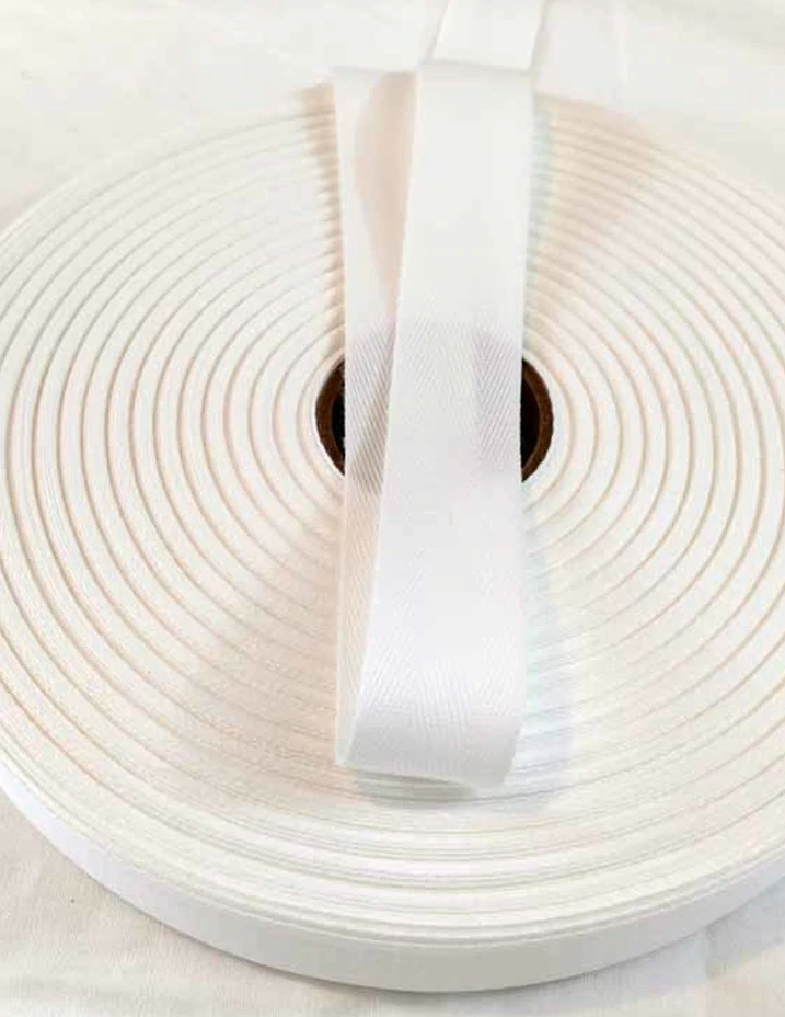 25mm (1 inch) Herringbone Twill Tape 100% Cotton - White