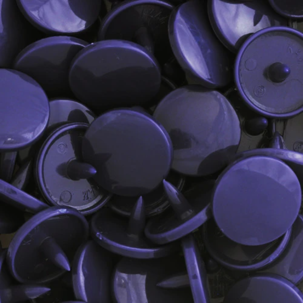 KamSnaps Plastic Snaps Size 20 - B49 Dark Purple - Glossy - Package of 20 Sets