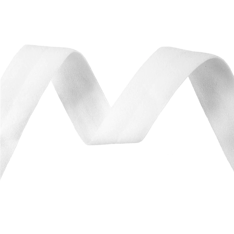 15mm (5/8") Matte Fold Over Elastic FOE - White - By The Yard