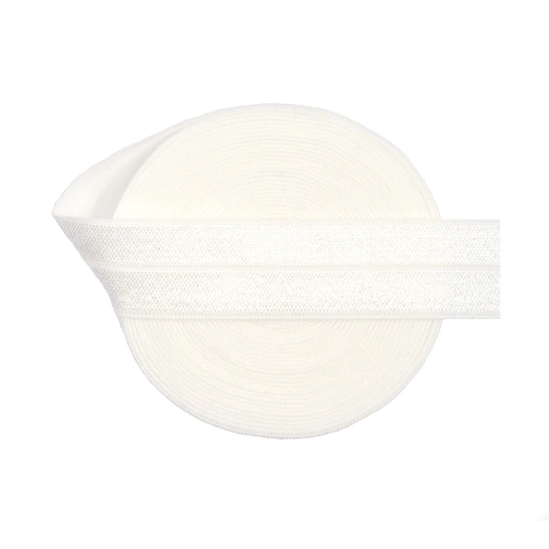 20mm (3/4") Fold Over Elastic FOE - Off White - By The Yard