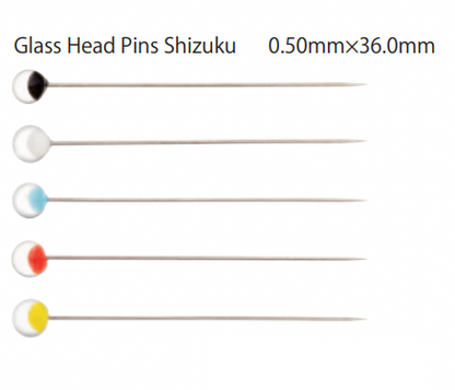 Glass Head Pins Shizuku - Tulip - Japanese Sewing Pins