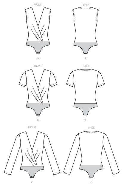 Vogue - V9298 Misses' Bodysuit  (size 6-8-10-12-14)