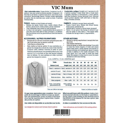 Ikatee - VIC Adult Cardigan - 34/46 - Paper Sewing Pattern