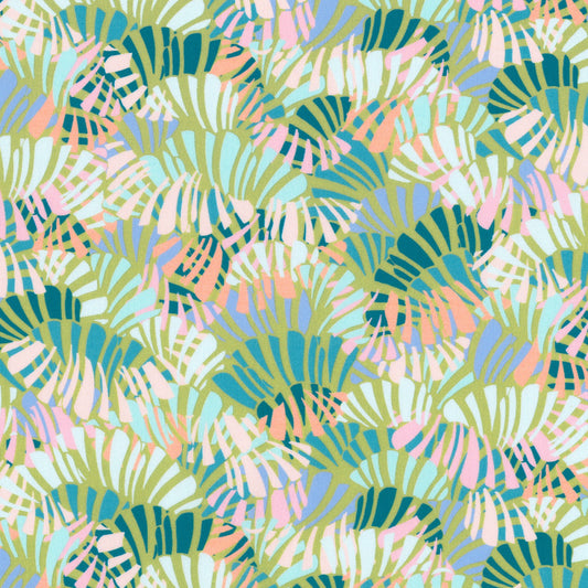 Wilshire - Shells - Meadow - Wishwell - Digital Print - Cotton Fabric