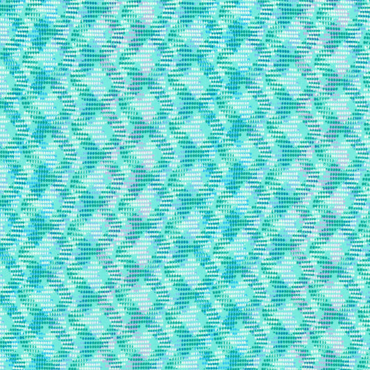 Wilshire - Diamonds - Turquoise - Wishwell  - Digital Print - Cotton Fabric