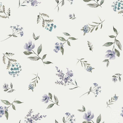 Purple Bloom - Cotton Jersey Knit