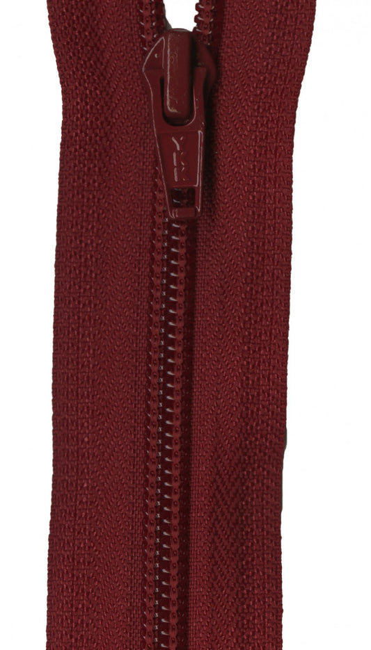Activewear Midweight Open Ended Separating Zipper 40cm (16″) No. 5 - Maroon / Cherry