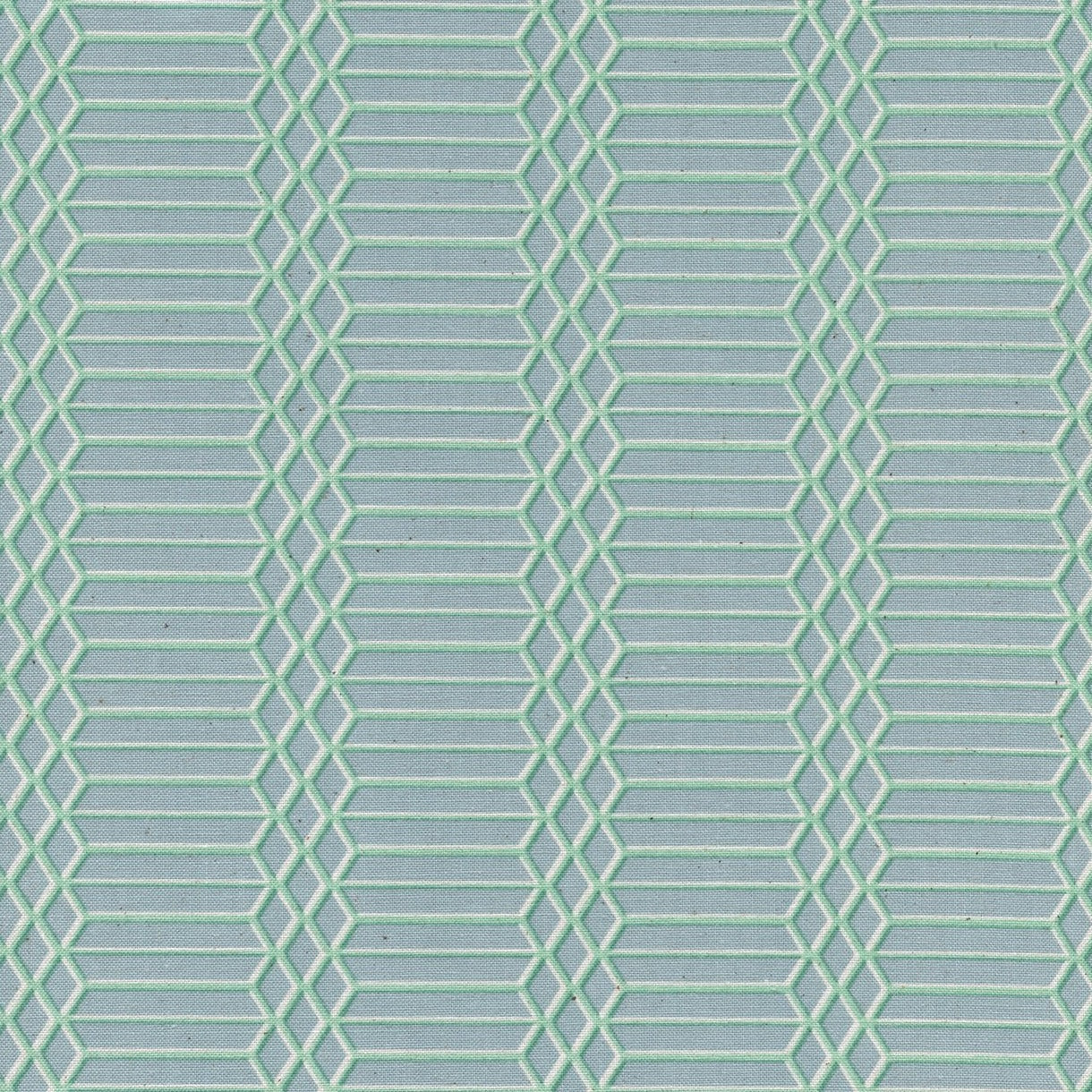 Panorama - Dandy Bars - Aqua - Unbleached Cotton Fabric