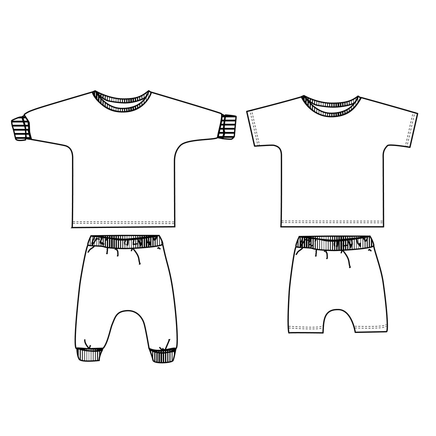 Ikatee - CORDOBA Jogging set - Baby Boy & Girl 1M/4Y- Paper Sewing Pattern