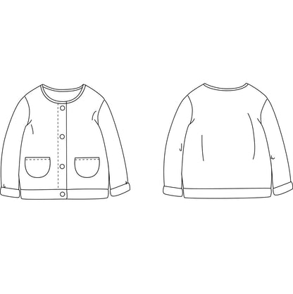 Ikatee - VEGA cardigan - Baby 1M/4Y- Paper Sewing Pattern