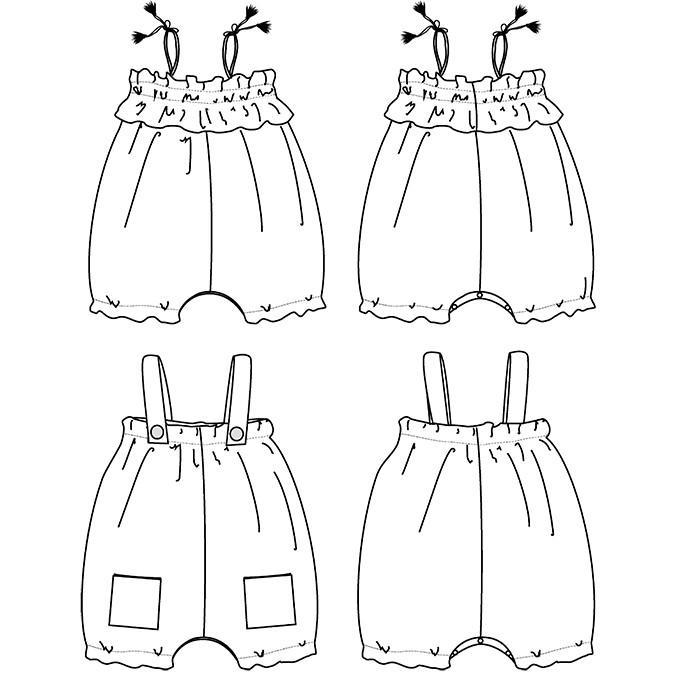 Ikatee - VOLANTIS Romper - Babies 1-24 months - Paper Sewing Pattern