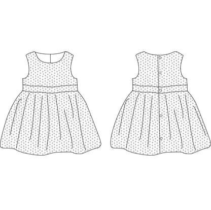 Ikatee - ROMA Dress - Babies 6-24M - Paper Sewing Pattern