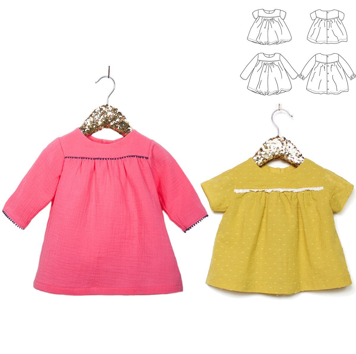 Ikatee - OSLO Shirt & Dress - Baby 6M-4Y - Paper Sewing Pattern