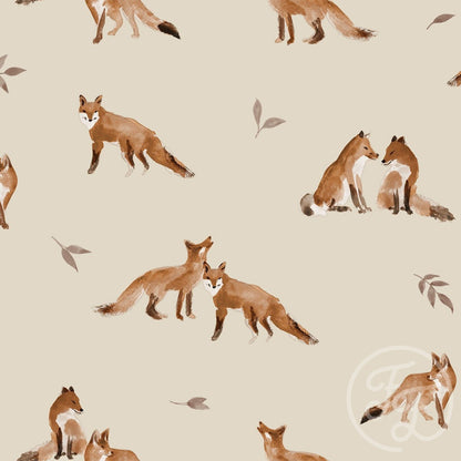 Foxes - Cotton Sweater Fleece - Knit