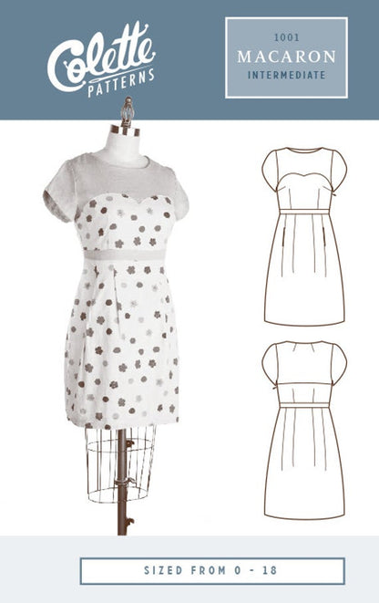 Colette - Macaron Dress Pattern, Size 0-18
