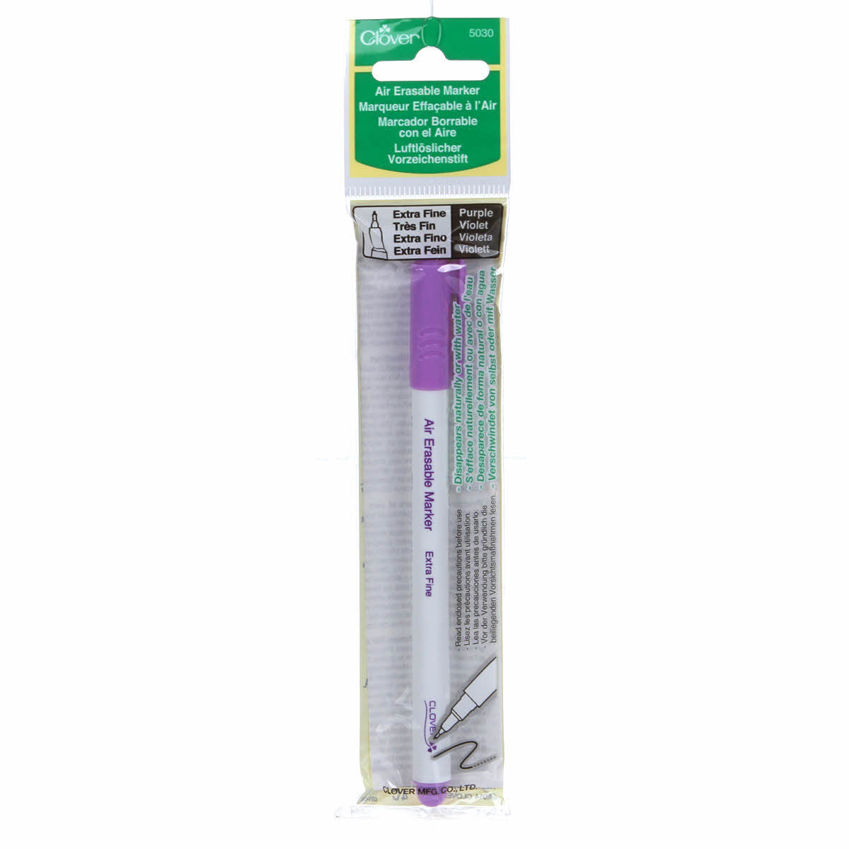 CLOVER 5030 - Air Erasable Marker - Purple - Extra Fine