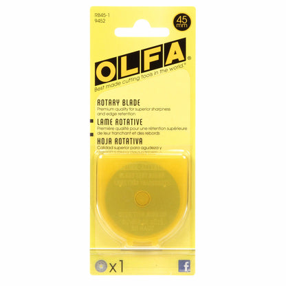 Olfa - 45mm Tungsten Tool Steel Rotary Blades - 1 pack