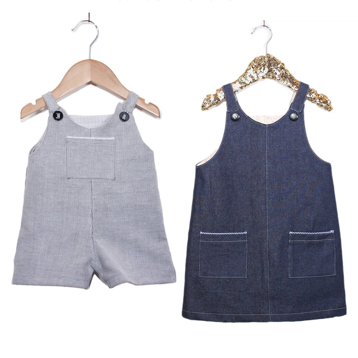 Ikatee - LONDON Short Overalls & Dress - Babies 6 months-4Y - Paper Sewing Pattern