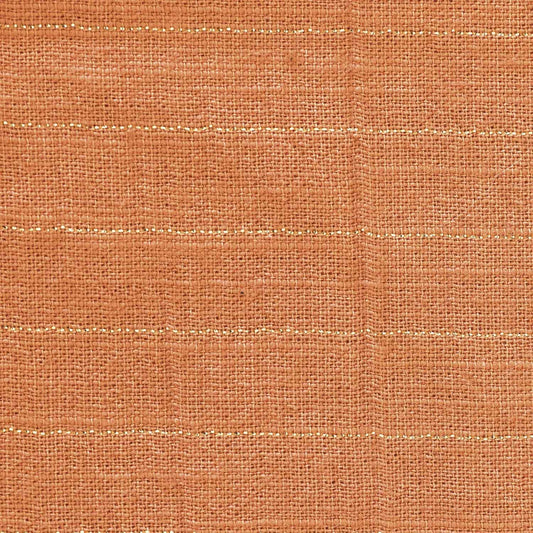 Yarn Dyed Cotton - Sari - Gold / Coral - Texture / Crinkle Cotton