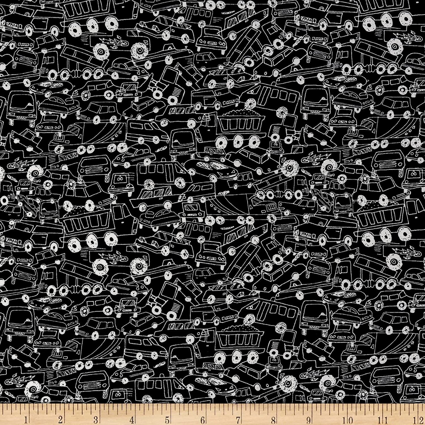 Move Me - Rush Hour - Black - Cotton Fabric