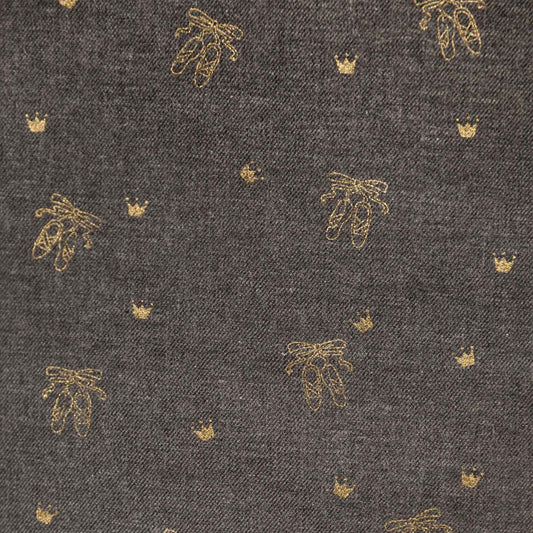 Ballerinas - Graphite Grey - Viyella Organic Cotton Twill