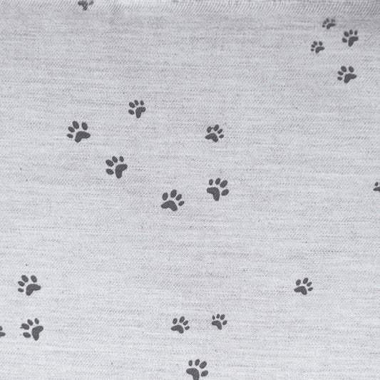 Footprints - Graphite Grey - Viyella Organic Cotton Twill