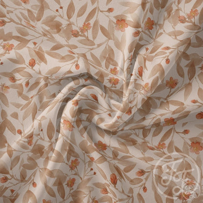 Blossom Eggnog - Cotton Jersey Knit